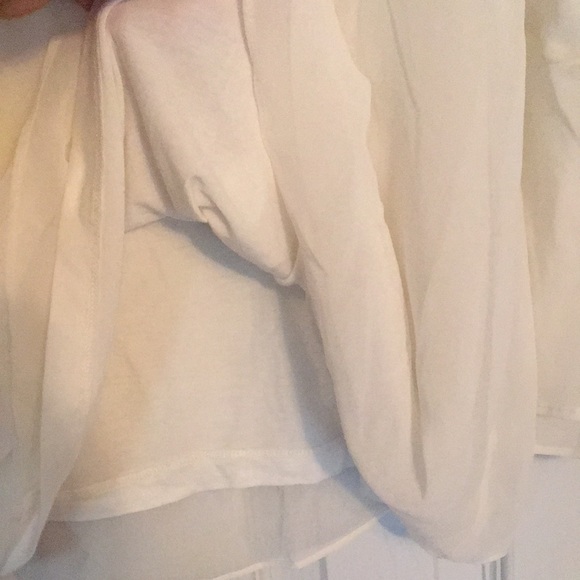 White Bell-Sleeve Peasant Blouse - Picture 8 of 8